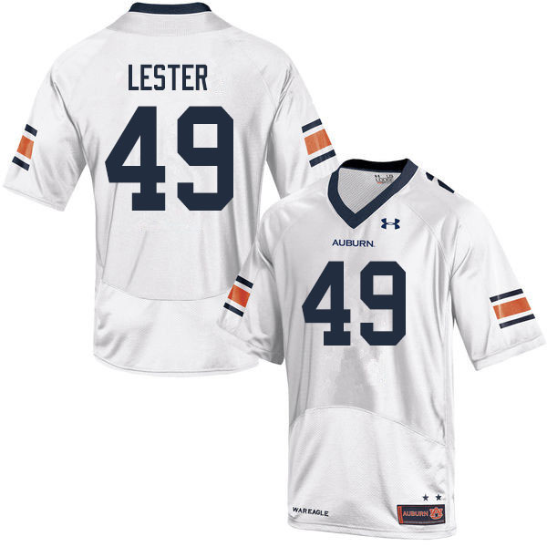 Men's Auburn Tigers #49 Barton Lester White 2019 College Stitched Football Jersey